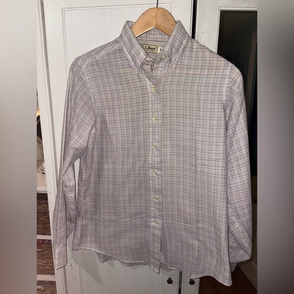 L.L. Bean Vintage plaid Shirt - Red and White Size 14 - Picture 2 of 9